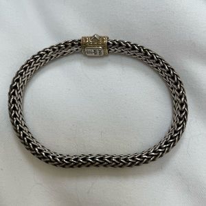 John Hardy Classic Chain Bracelet with 18k gold clasp - 7.5in